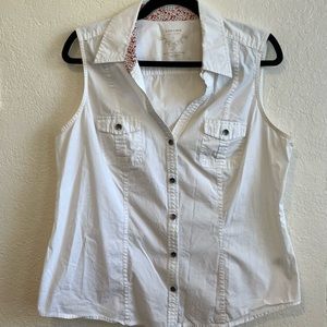 Sonoma white cotton vest